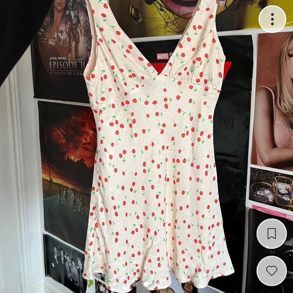 Zara Cherry Print Mini Dress - Picture 2 of 3